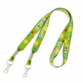 3/4" Color Match Name Tag Lanyard w/ Double Ended J-Hook (Dye Sub)